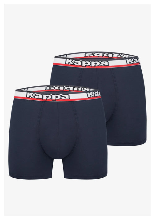 Bokserki męskie Kappa K1214 sportowe z bawełny, 2 szt. granatowe