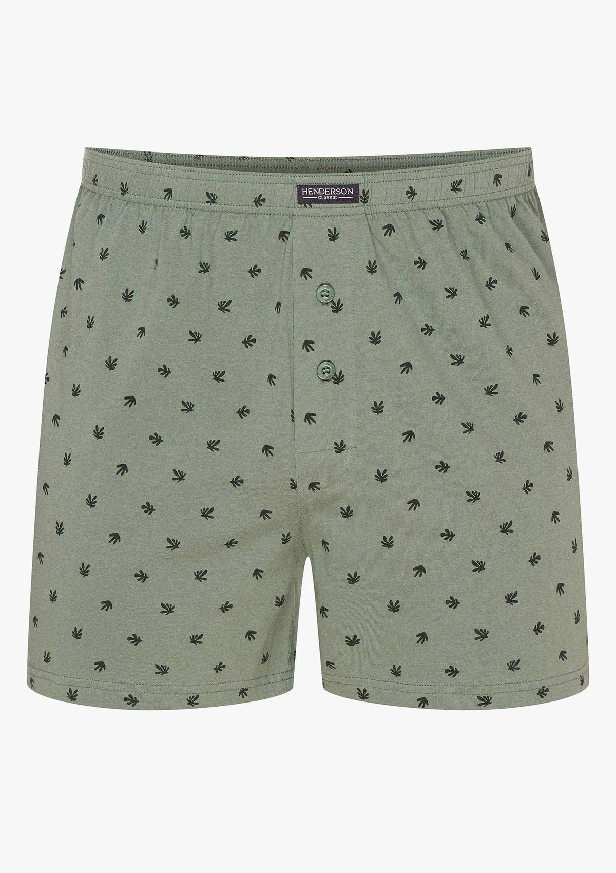 Henderson K343 Classic bokserki męskie zielone luźne ze 100% bawełny
