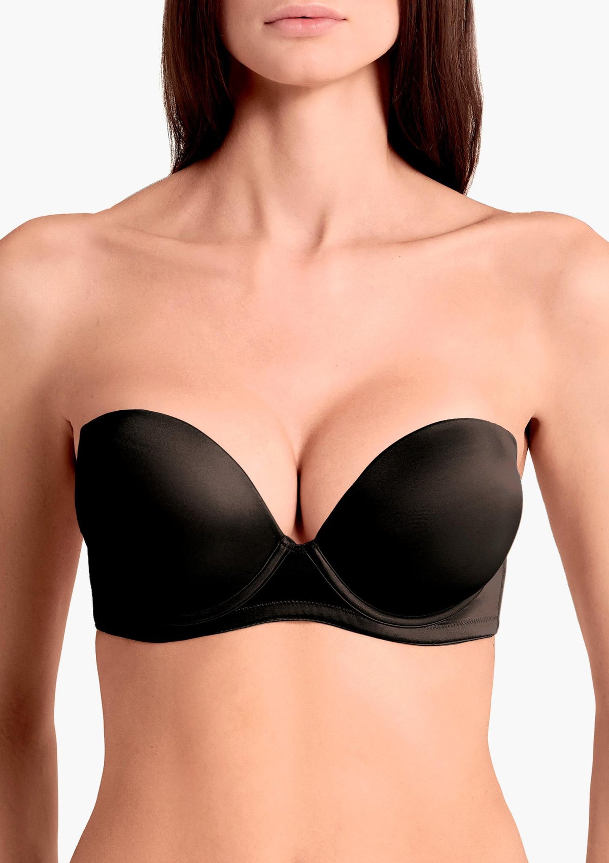 Biustonosz bandeau super push-up Lormar 027L Extra Duble z fiszbinami, mikrofibra