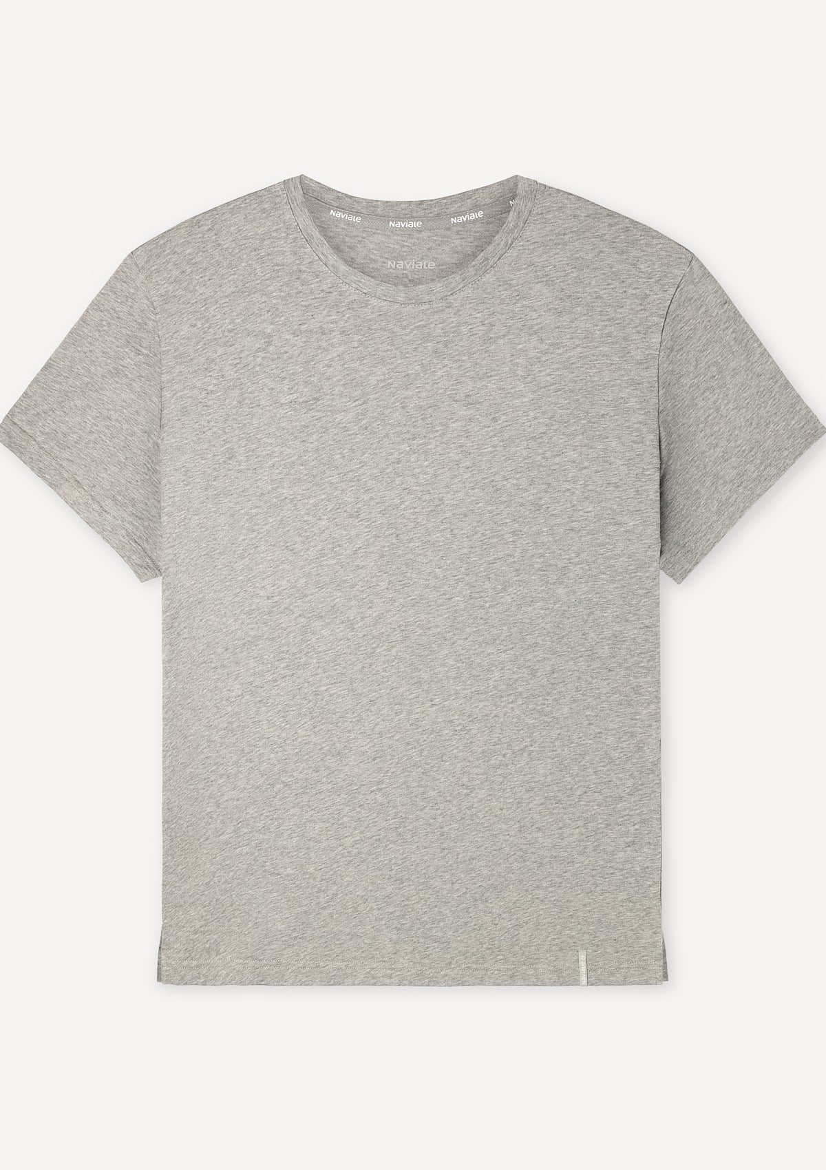 T-shirt męski luźny z bawełny czesanej MH320-06 Naviale szary