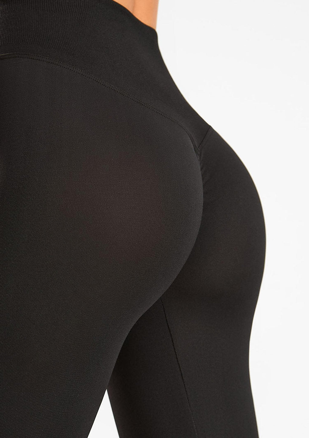 Legginsy damskie Marilyn Shaping, modelujące, z efektem booty scrunch, czarne