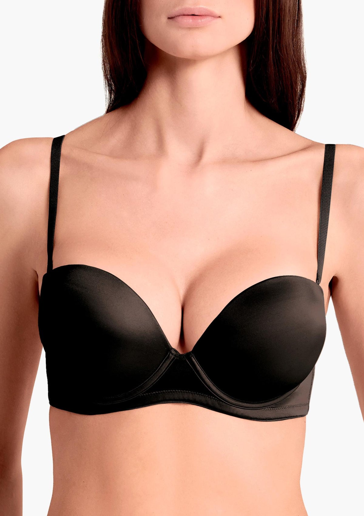 Biustonosz bandeau super push-up Lormar 027L Extra Duble z fiszbinami, mikrofibra