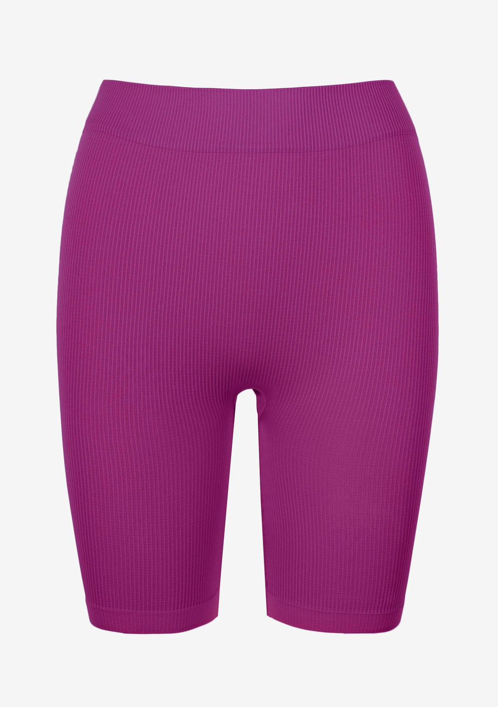 Krótkie legginsy kolarki Marilyn Fitness z prążkowanej dzianiny, bez szwów bocznych