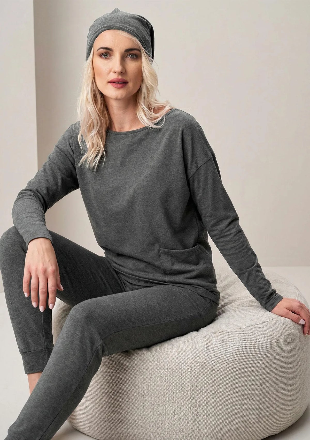 Bluza damska Hot Touch Key LHB 729 melanż, ciepła szary