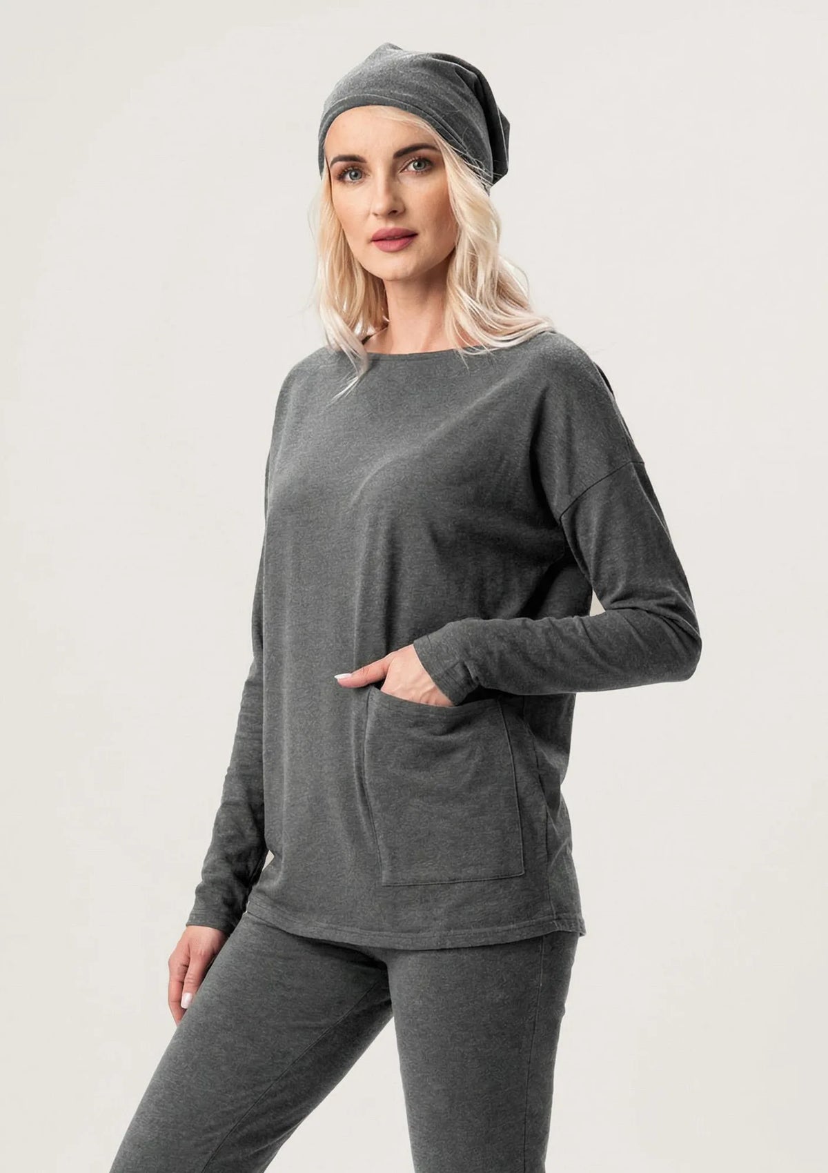Bluza damska Hot Touch Key LHB 729 melanż, ciepła szary