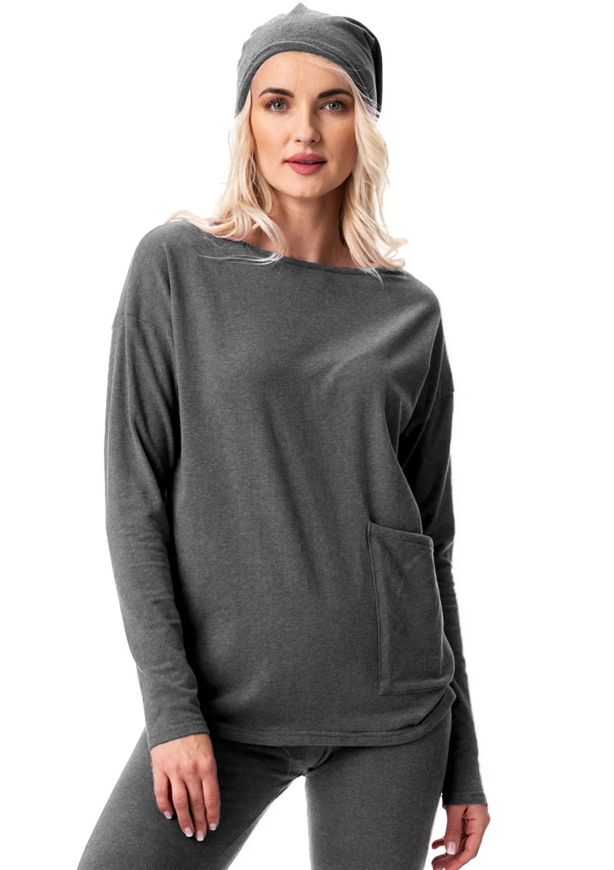 Bluza damska Hot Touch Key LHB 729 melanż, ciepła szary