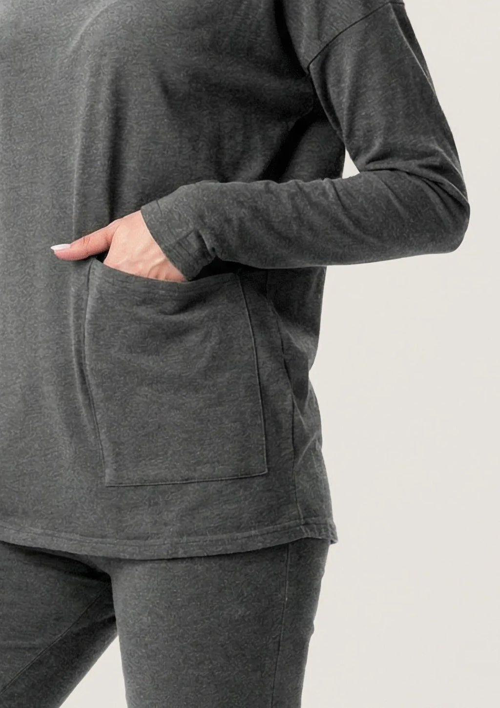 Bluza damska Hot Touch Key LHB 729 melanż, ciepła szary