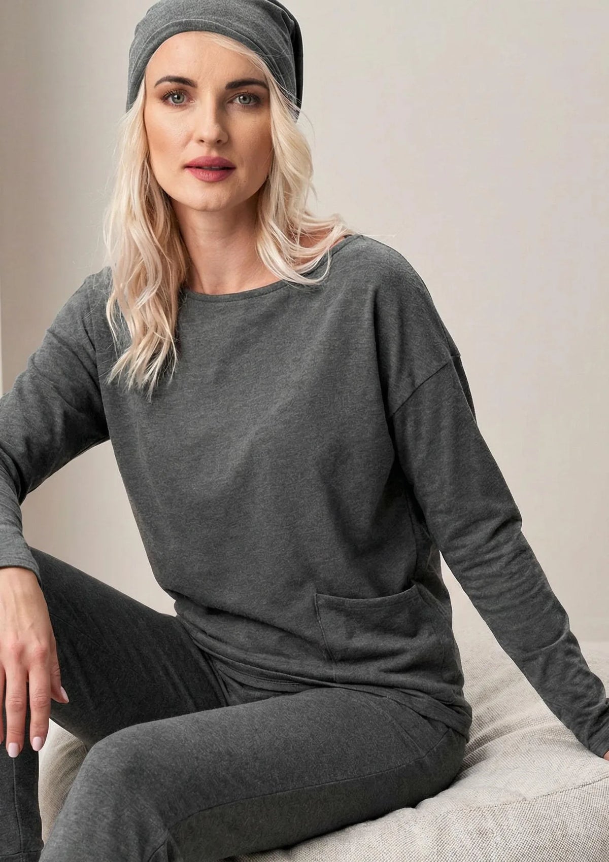 Bluza damska Hot Touch Key LHB 729 melanż, ciepła szary