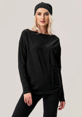Key Hot Touch LHB 729 ciepła bluza damska czarna z bawełny