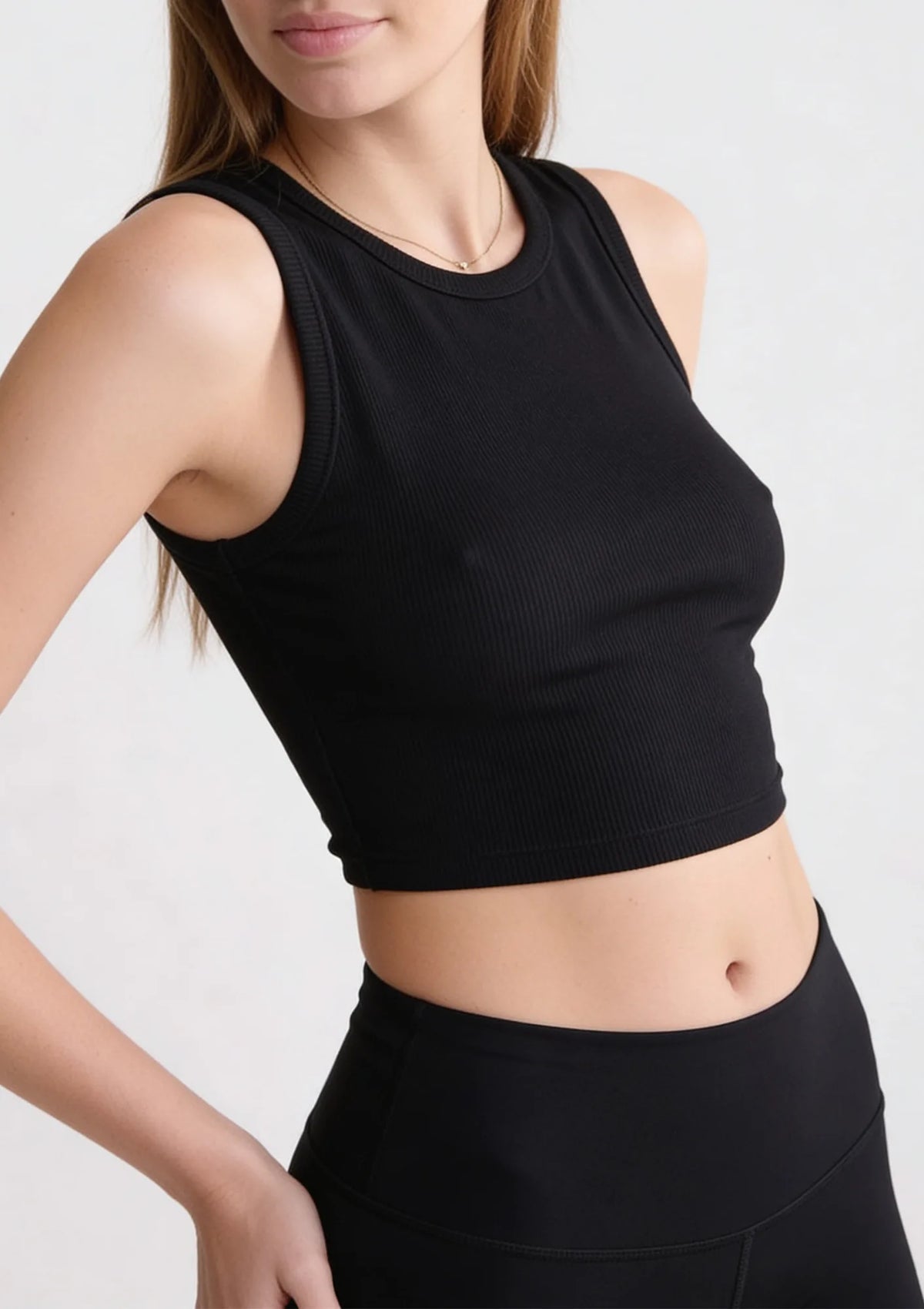 Naviale Chili crop top bawełniany w prążek
