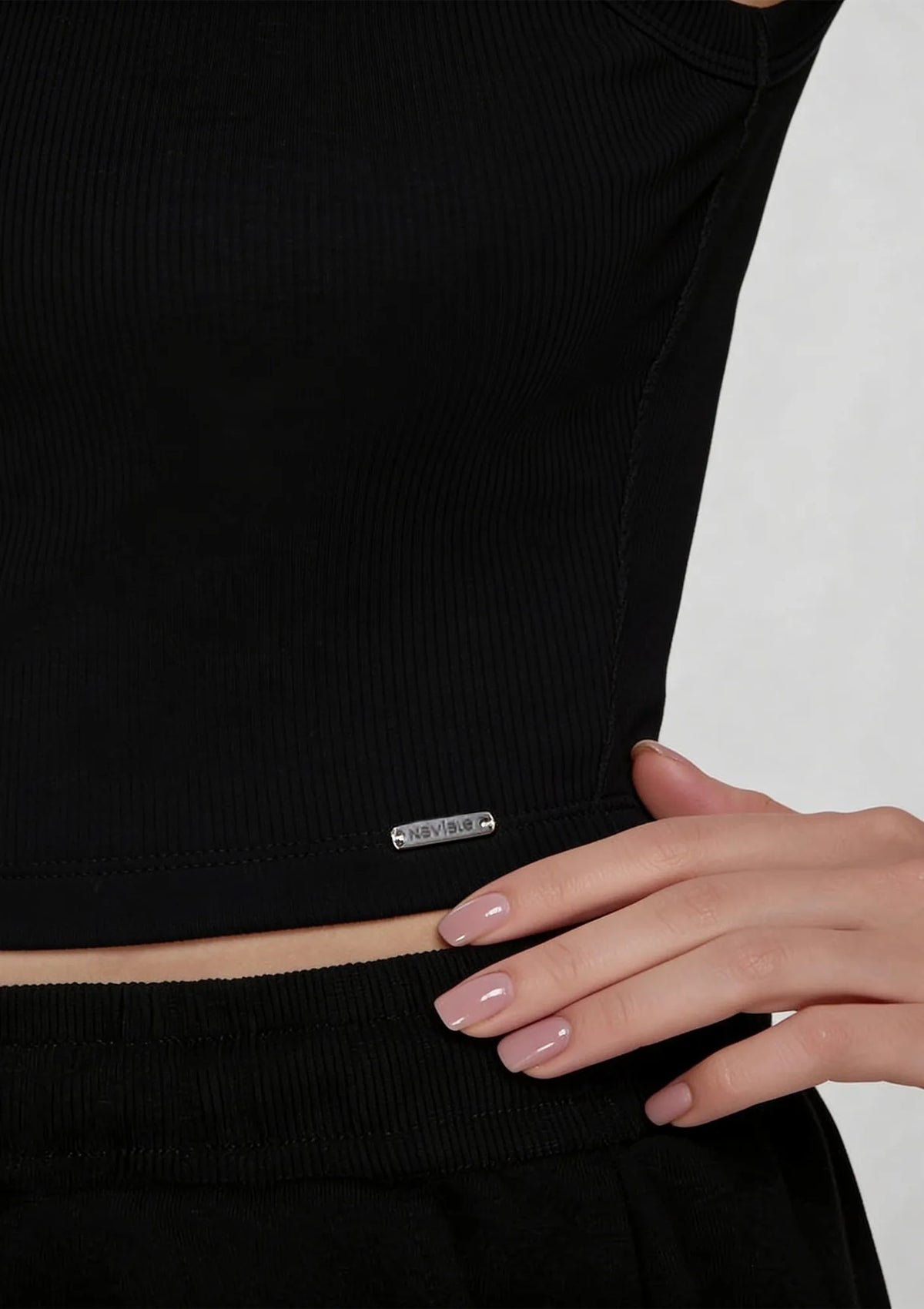 Naviale Chili crop top bawełniany w prążek