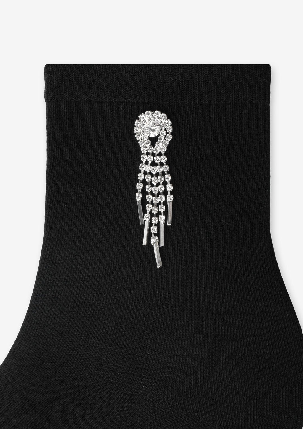 Skarpetki damskie bawełniane Marilyn Charm Deluxe z ozdobą z kryształków
