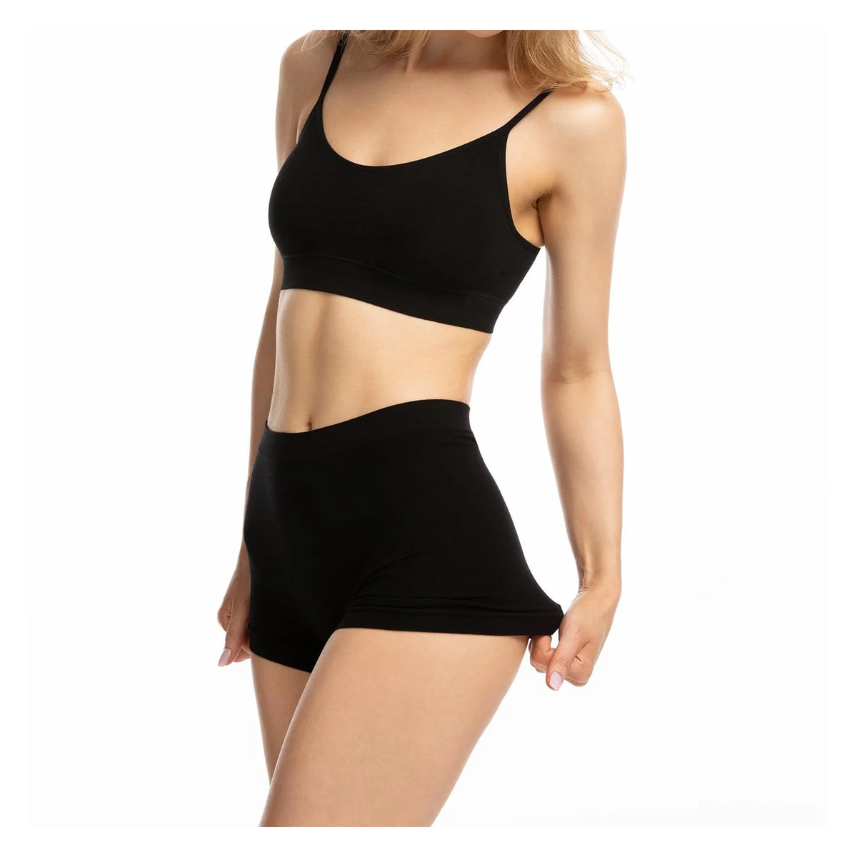 Bamboo Boyshort Julimex: figi damskie typu bokserki czarne