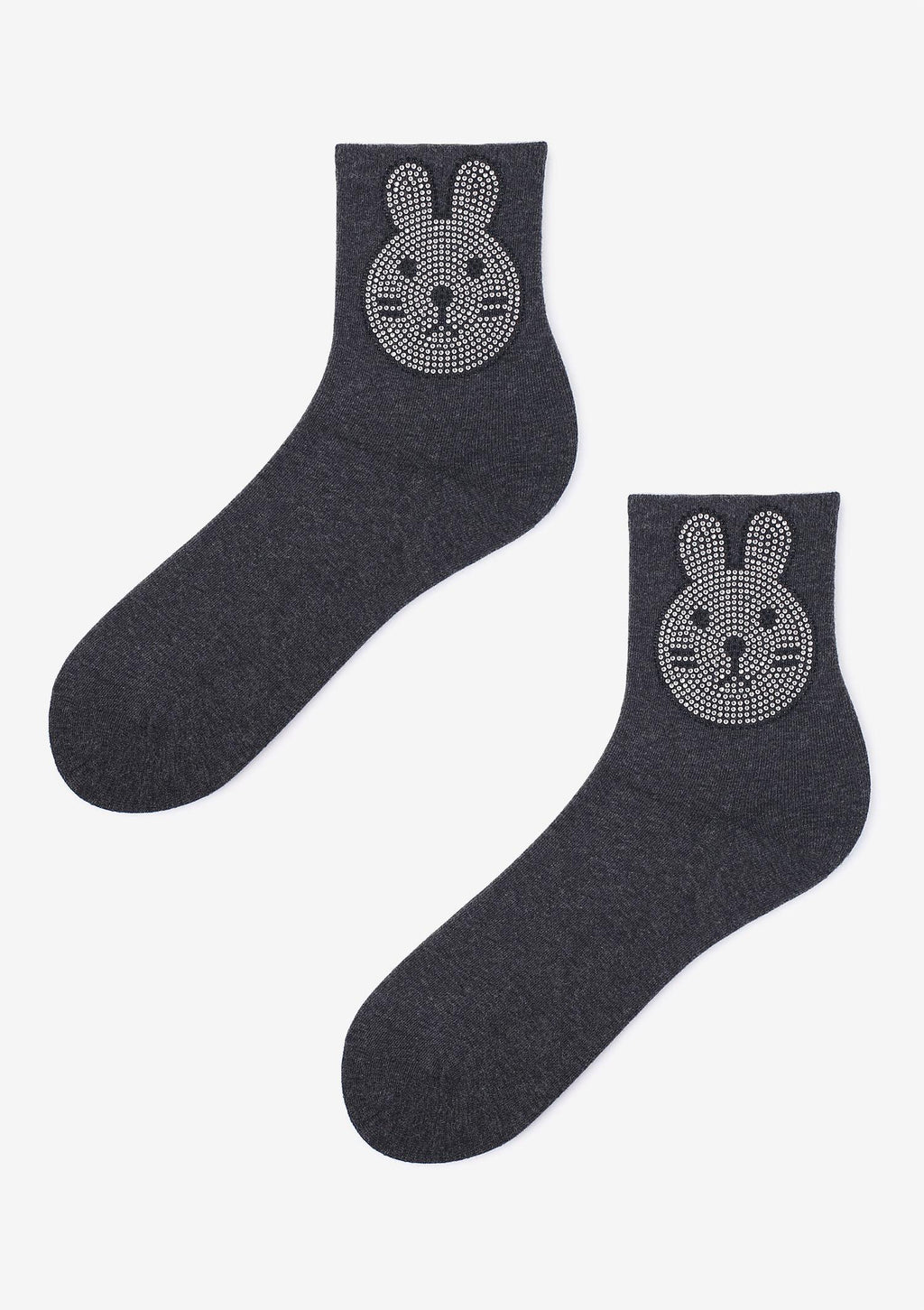 Skarpetki damskie Marilyn Cotton Sad Rabbit z króliczkiem z kryształków