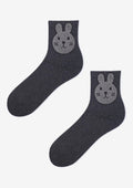 Skarpetki damskie Marilyn Cotton Sad Rabbit z króliczkiem z kryształków