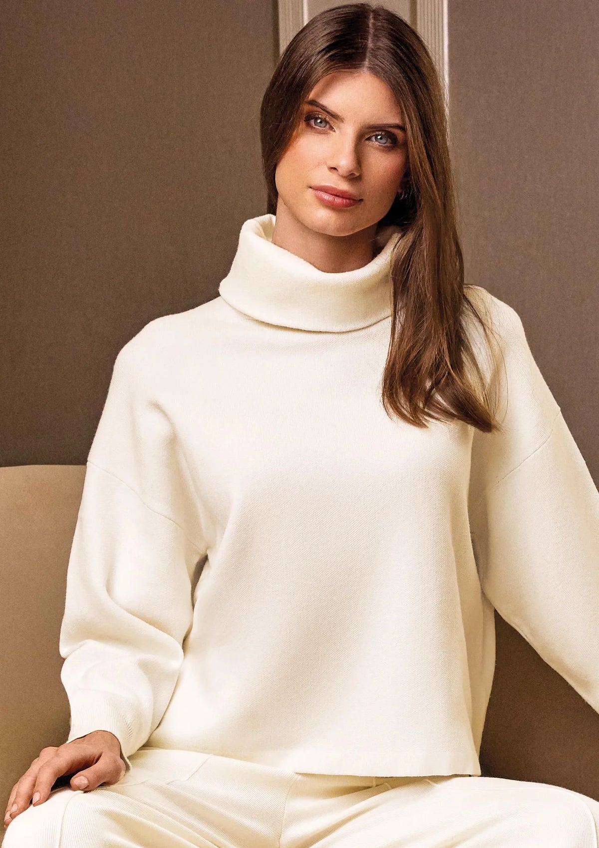 Komplet Lormar Basic 3897 : golf i szerokie spodnie
