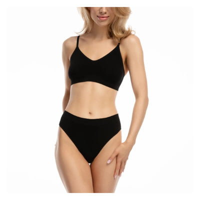 Figi bikini Bamboo Julimex czarne z tkaniny bambusowej