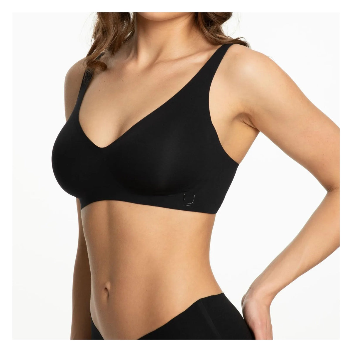 Julimex Jelly Bra Basic biustonosz czarny bezszwowy, żelowe strefy 3D