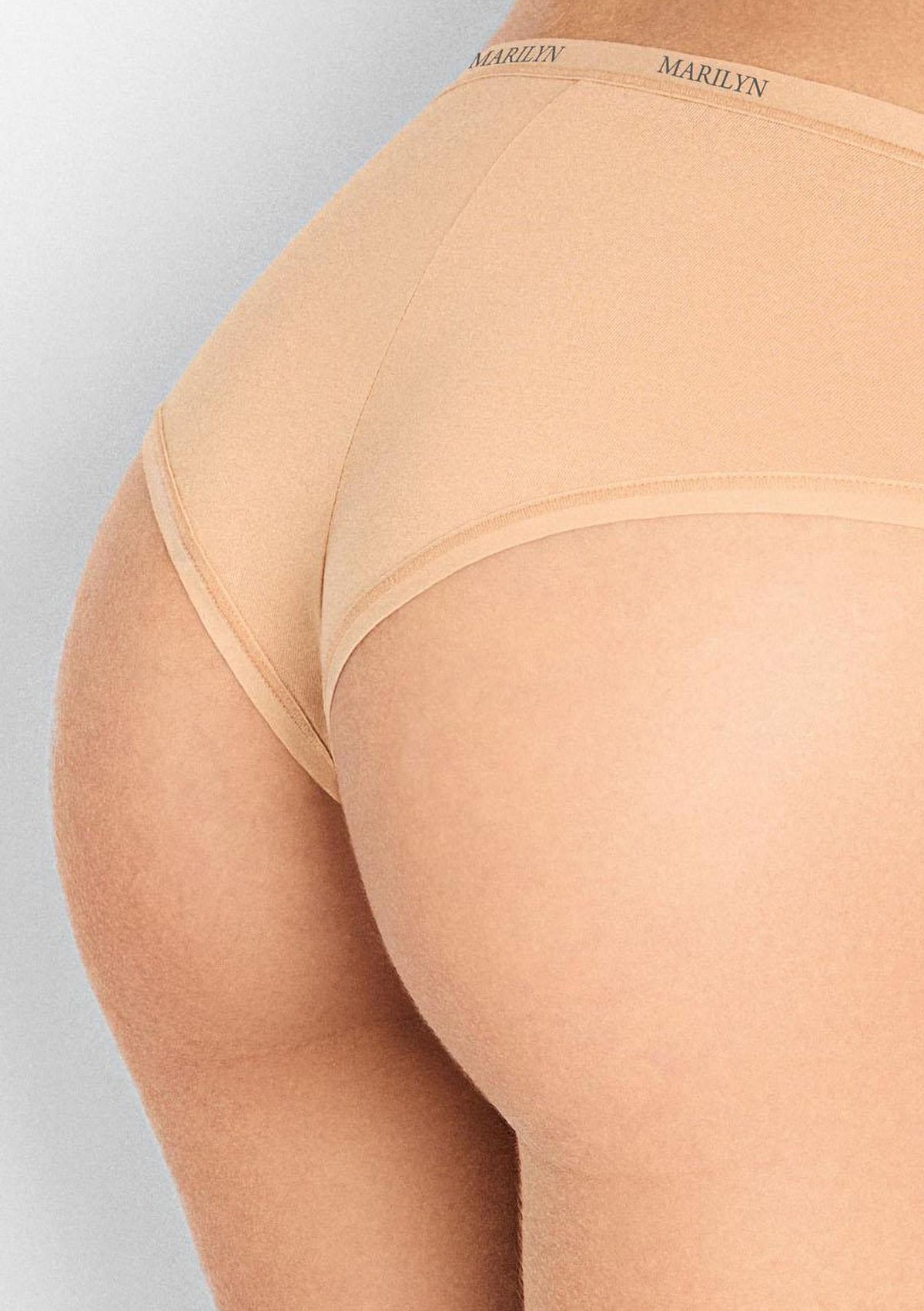 Figi damskie brazyliany Marilyn Julia z bawełny organicznej i włókna bambusowego, beżowe