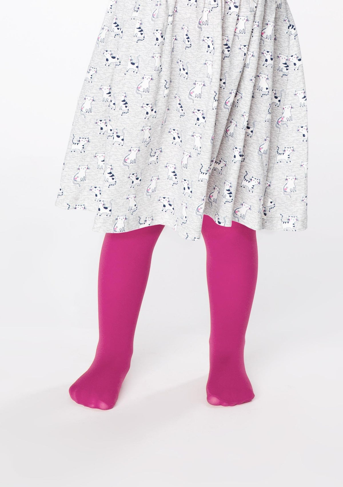 Kryjące rajstopy dziecięce Marilyn Pipi 40 3D Dark Pink z mikrofibry