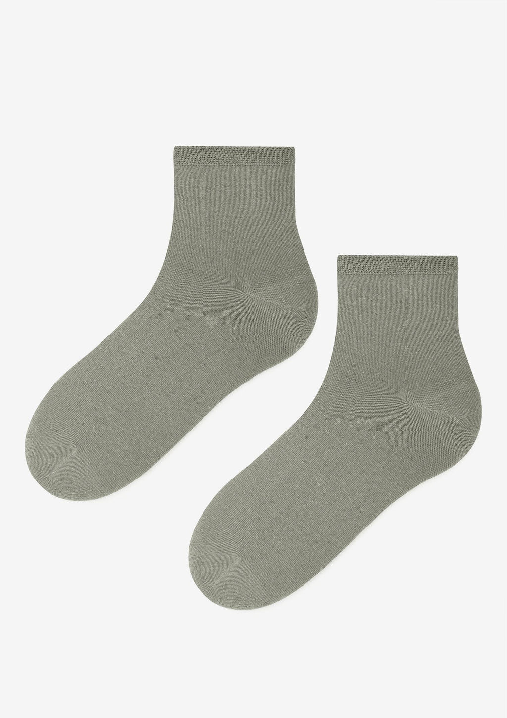 Skarpetki damskie klasyczne z wiskozy i lnu Len Line Socks Marilyn, oliwkowe
