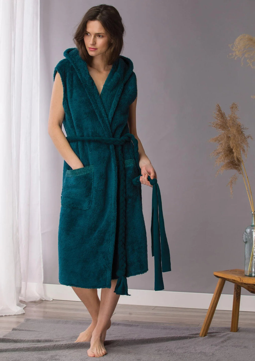 Kamizelka damska Homewear LHW 570 długa i puszysta