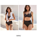 Komplet bielizny Selene Violeta 90D 2XL czarny – biustonosz + modelujące