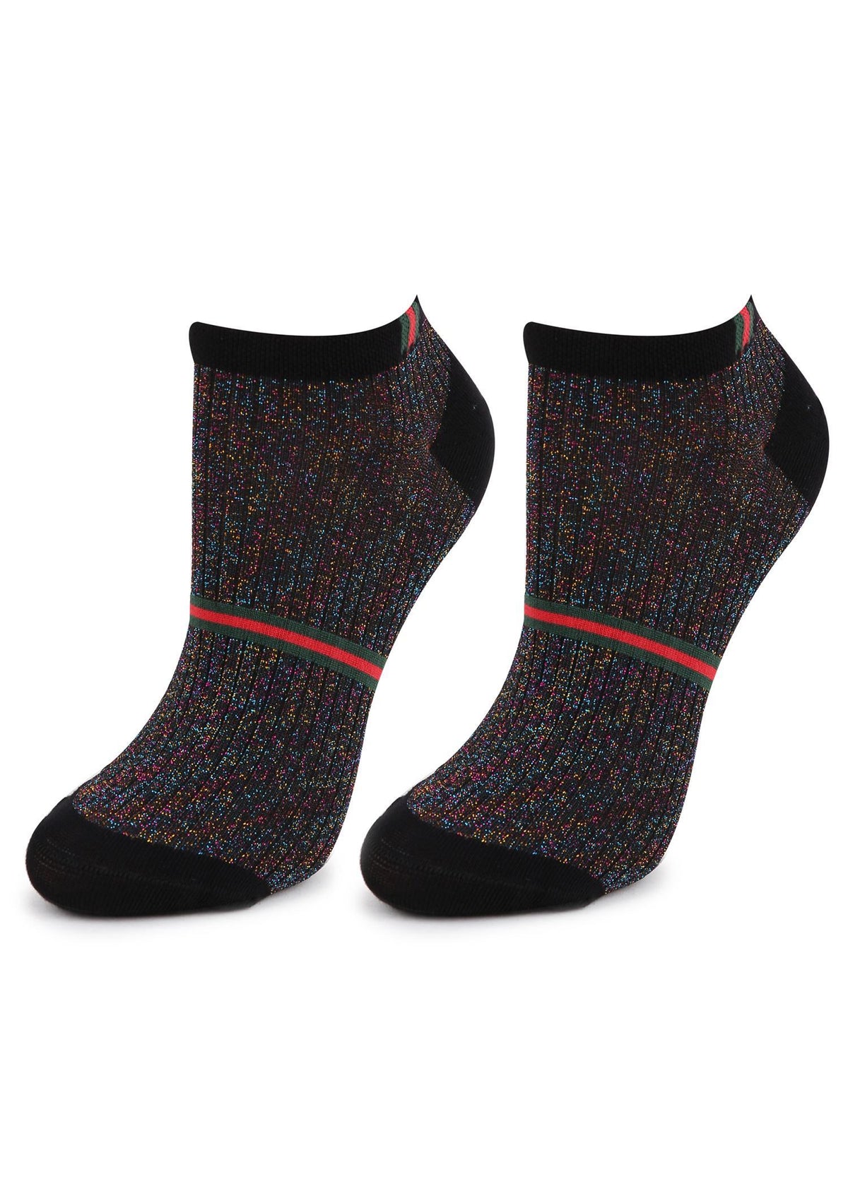 Niskie błyszczące skarpetki damskie Footies P25 Rainbow Marilyn
