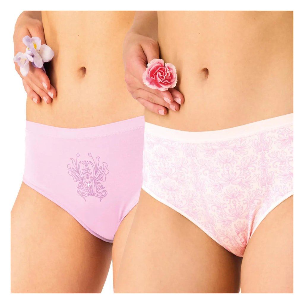 Key LPC 531 figi midi bikini z kwiatem, koronka na tyle, 2 szt.