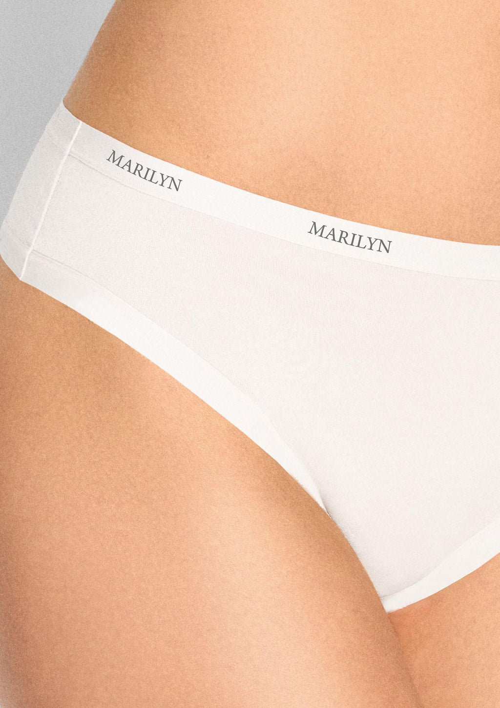 Stringi damskie Marilyn Julia 02, z wiskozy bambusowej i bawełny organicznej, białe