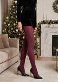 Rajstopy z brokatem Shine E57 Marilyn, 100 den, kolor burgundowy