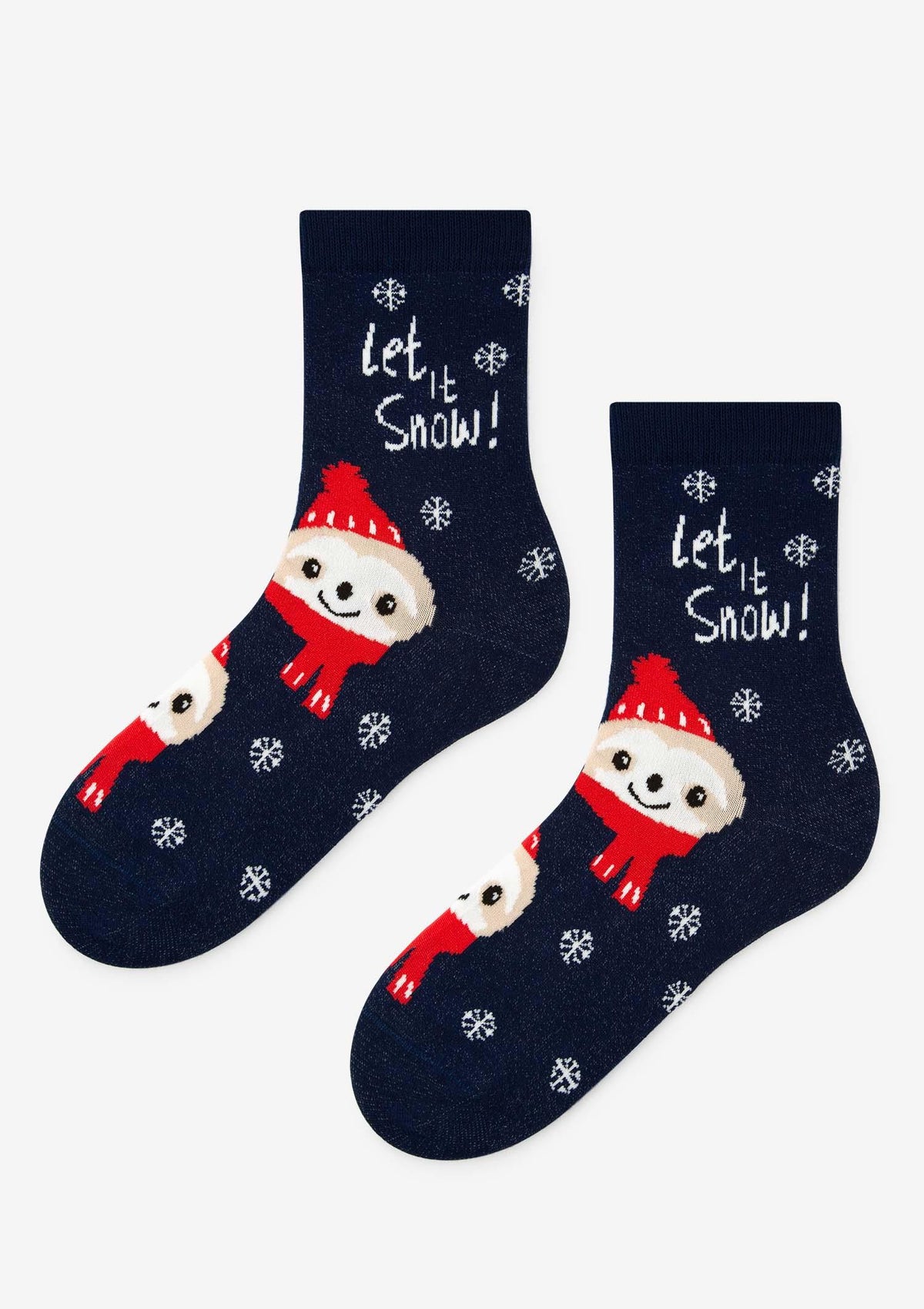 Skarpetki damskie z motywem świątecznych leniwców Marilyn Santa Sloth