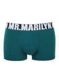 Bokserki męskie Marilyn Letters Boxer z logowaną gumą, kolor jeans