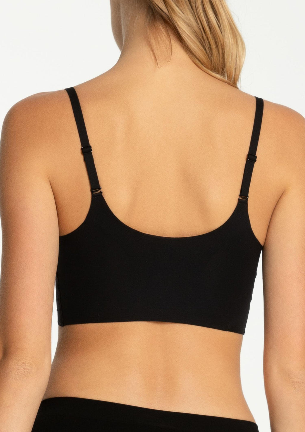 Top damski z biustonoszem Julimex Simple Bra Top, bezszwowy, czarny