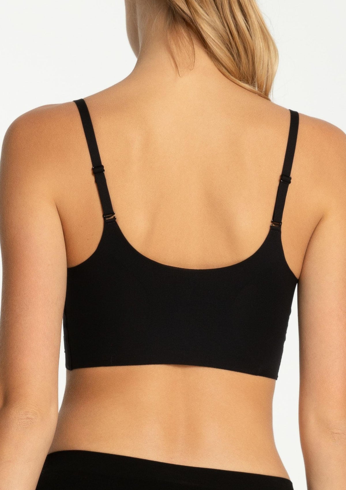Top damski z biustonoszem Julimex Simple Bra Top, bezszwowy, czarny