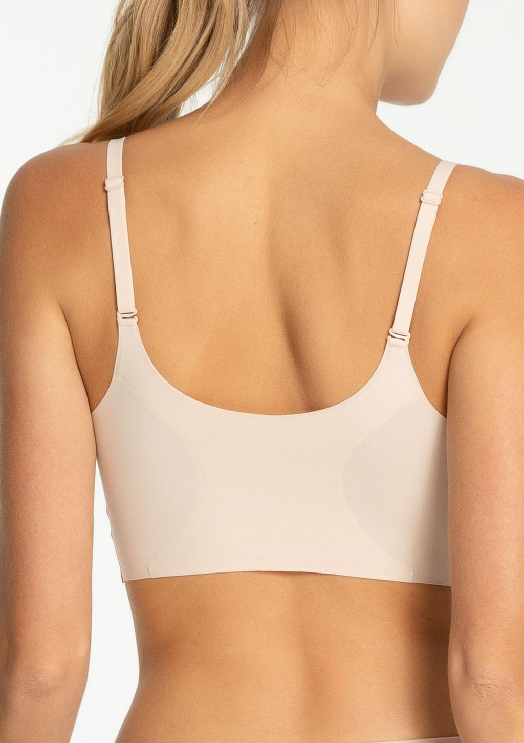 Top damski z biustonoszem Julimex Simple Bra Top, bezszwowy, beżowy