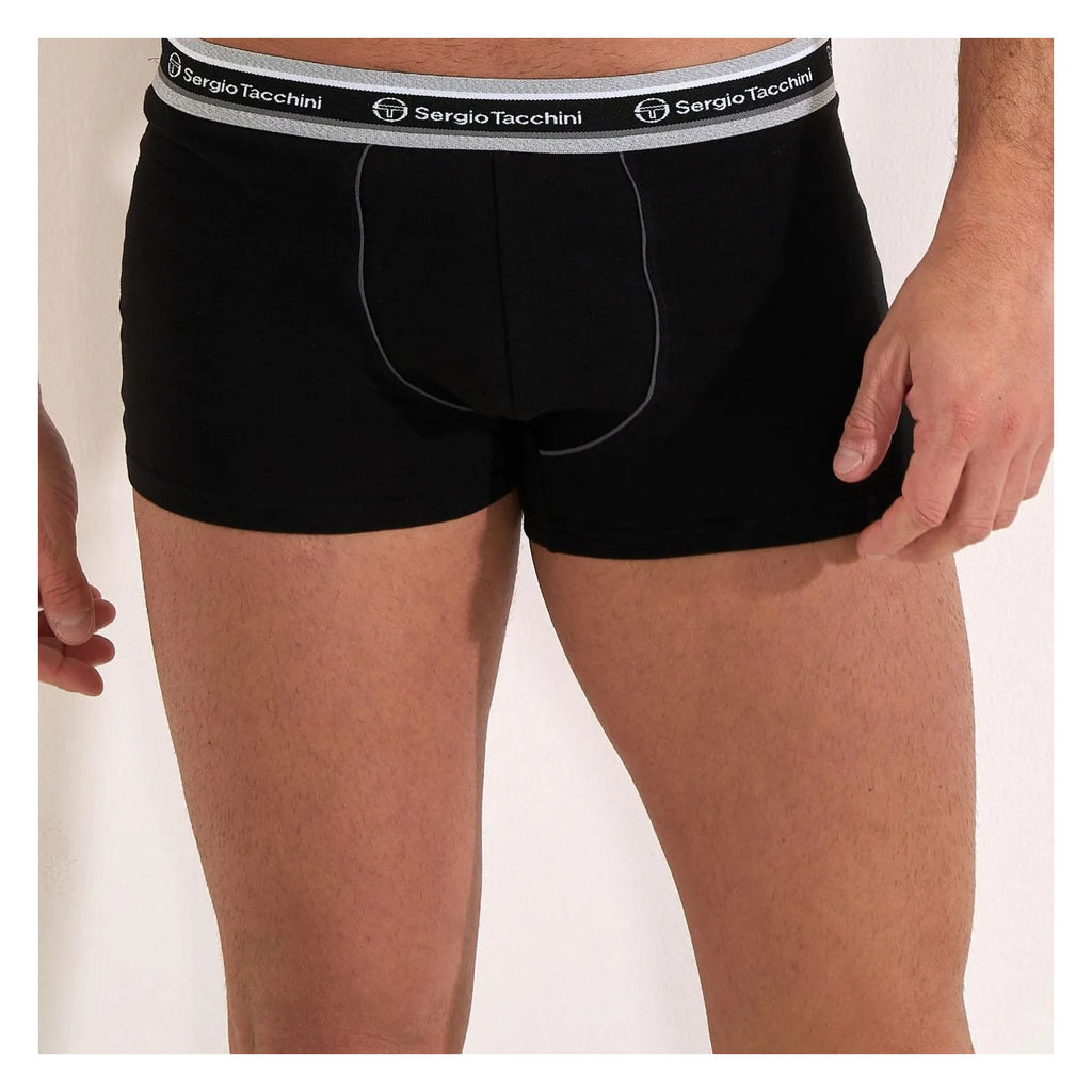 Bokserki męskie Sergio Tacchini 9000, zewnętrzny pas czarne