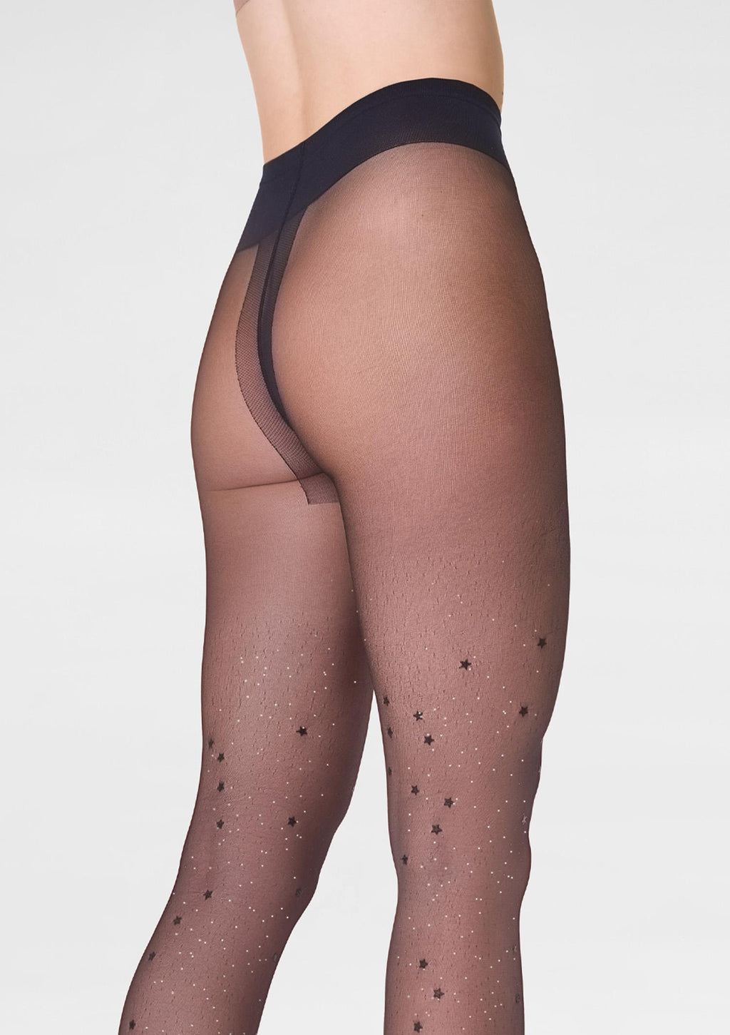 Rajstopy damskie transparentne Marilyn Allure F04 z brokatem i gwiazdkami, 20 den