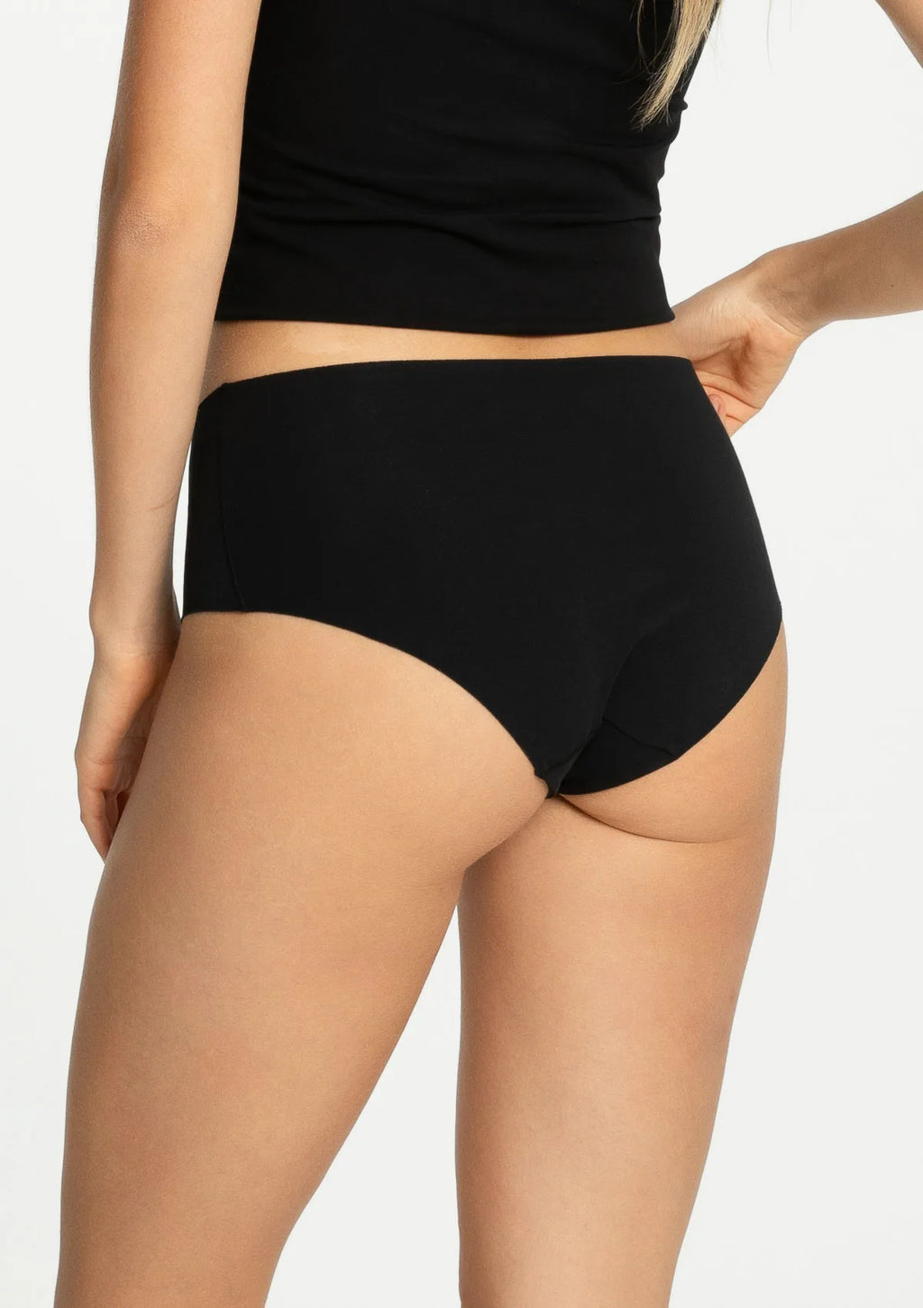 Julimex Cotton Mood Maxi figi czarne bawełniane z wyższym stanem