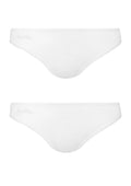 Niskie figi bikini Key LPR 010 białe, bawełna, zestaw 2 par