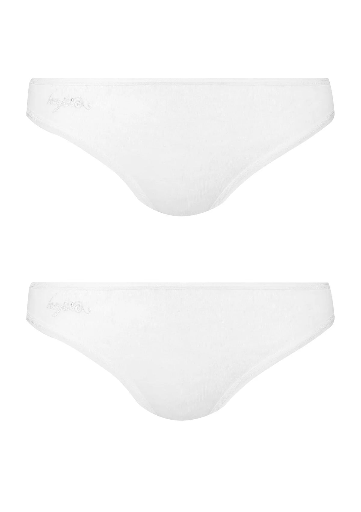 Niskie figi bikini Key LPR 010 białe, bawełna, zestaw 2 par