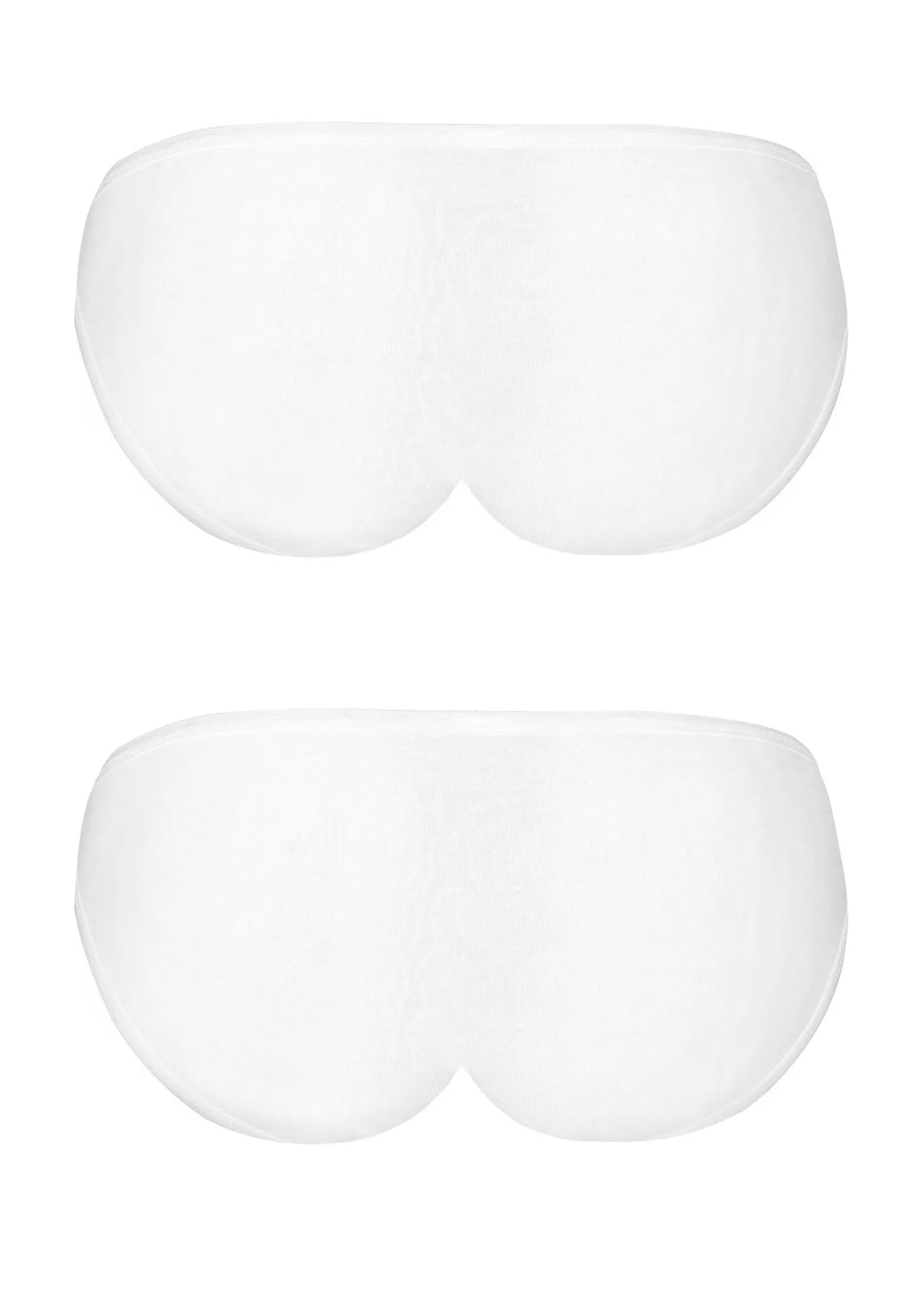 Niskie figi bikini Key LPR 010 białe, bawełna, zestaw 2 par