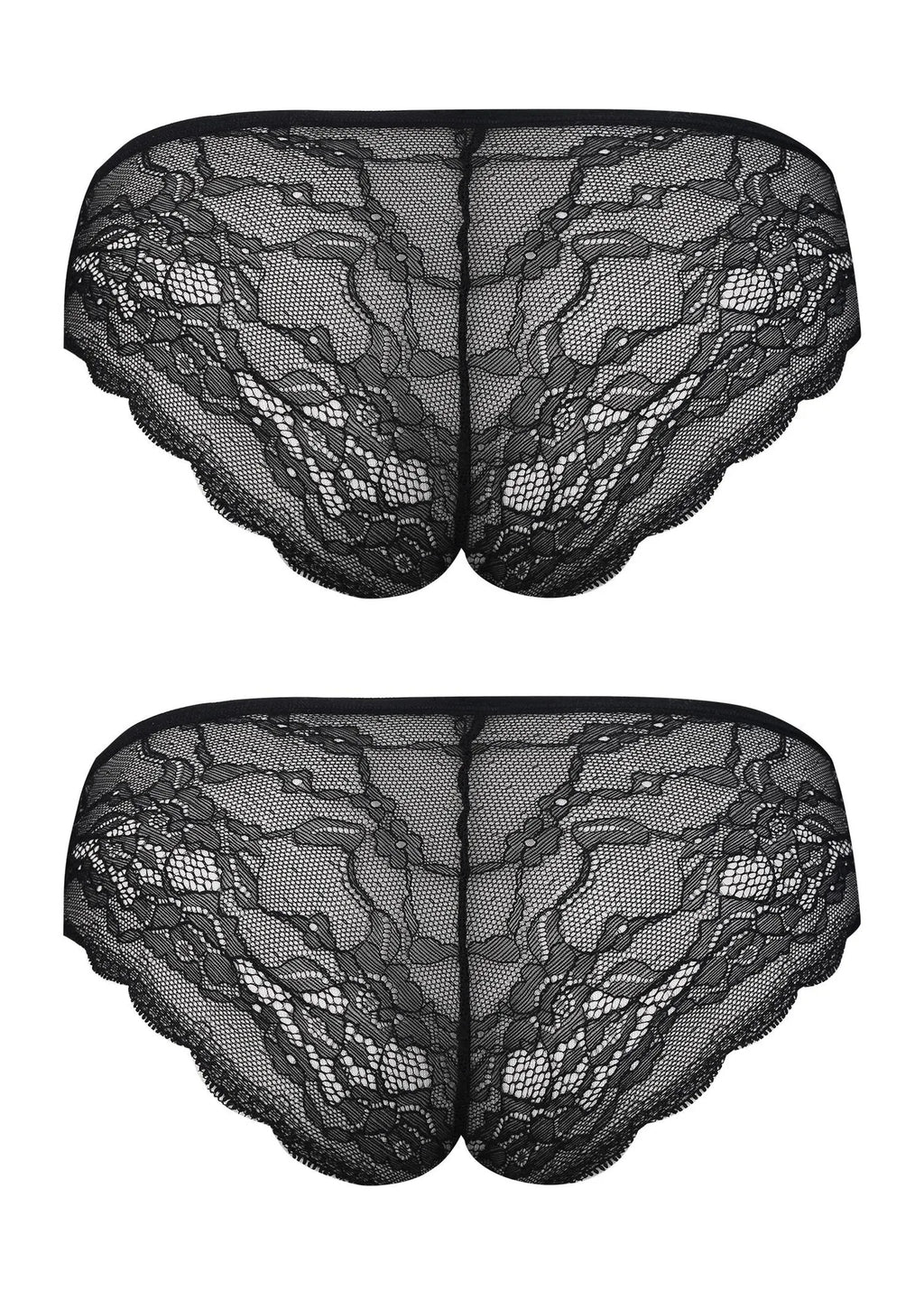 Figi bikini Key LPN 010 z koronką w kształcie V, 2 pack