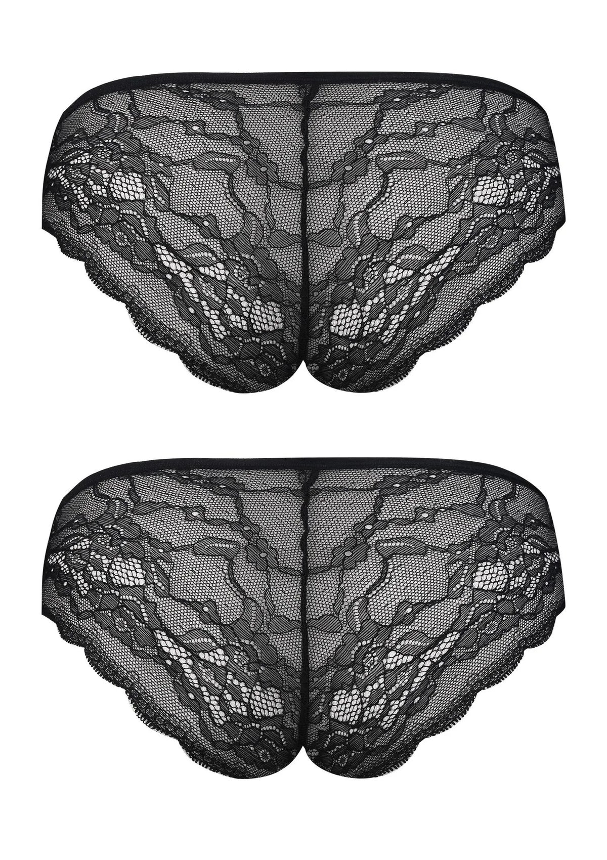 Figi bikini Key LPN 010 z koronką w kształcie V, 2 pack