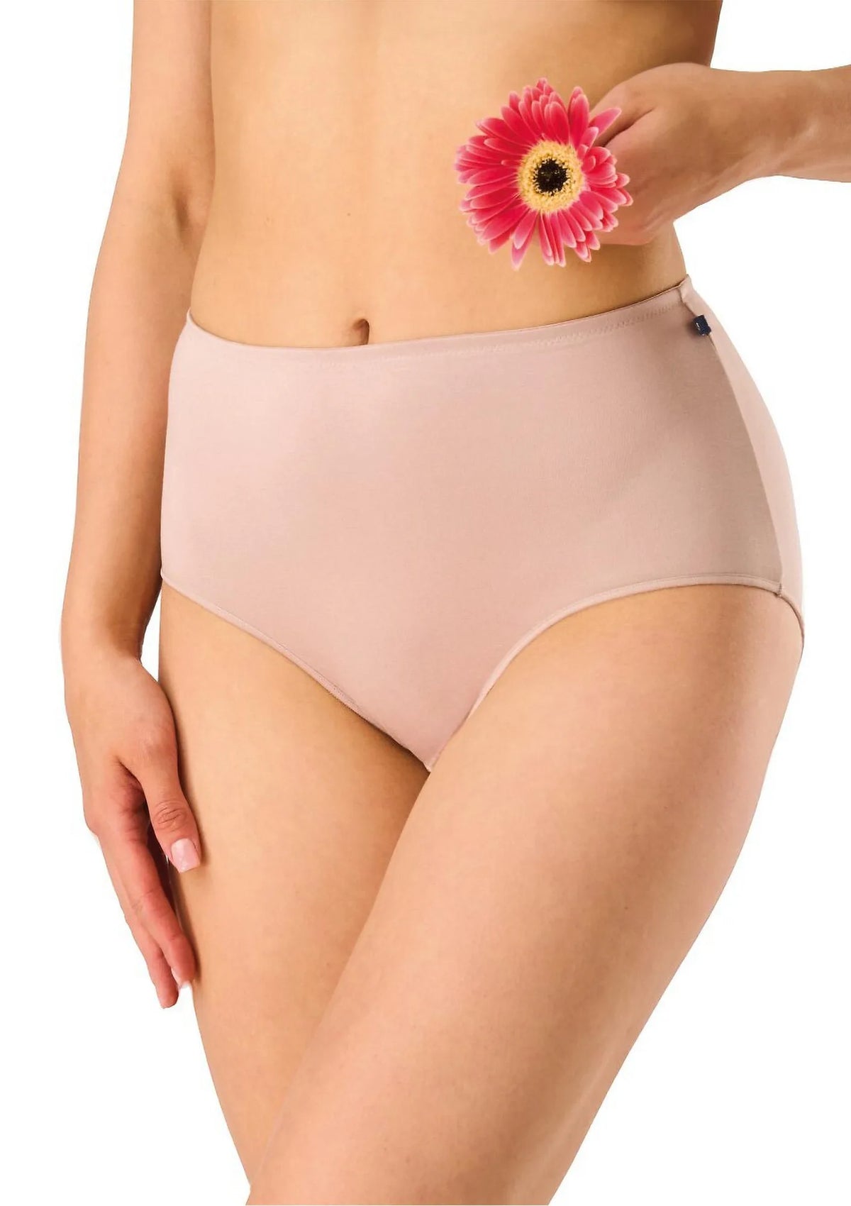 Key LPF 006 figi maxi bikini beżowe bambusowe, 2 pary, wysoki stan