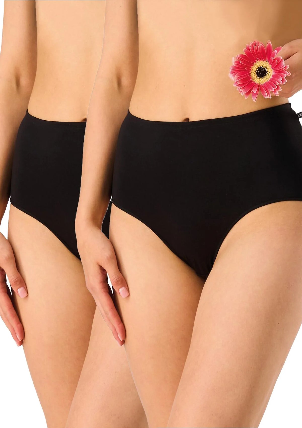 Key LPF 006 figi maxi bikini czarne bambusowe, 2 pary, wysoki stan