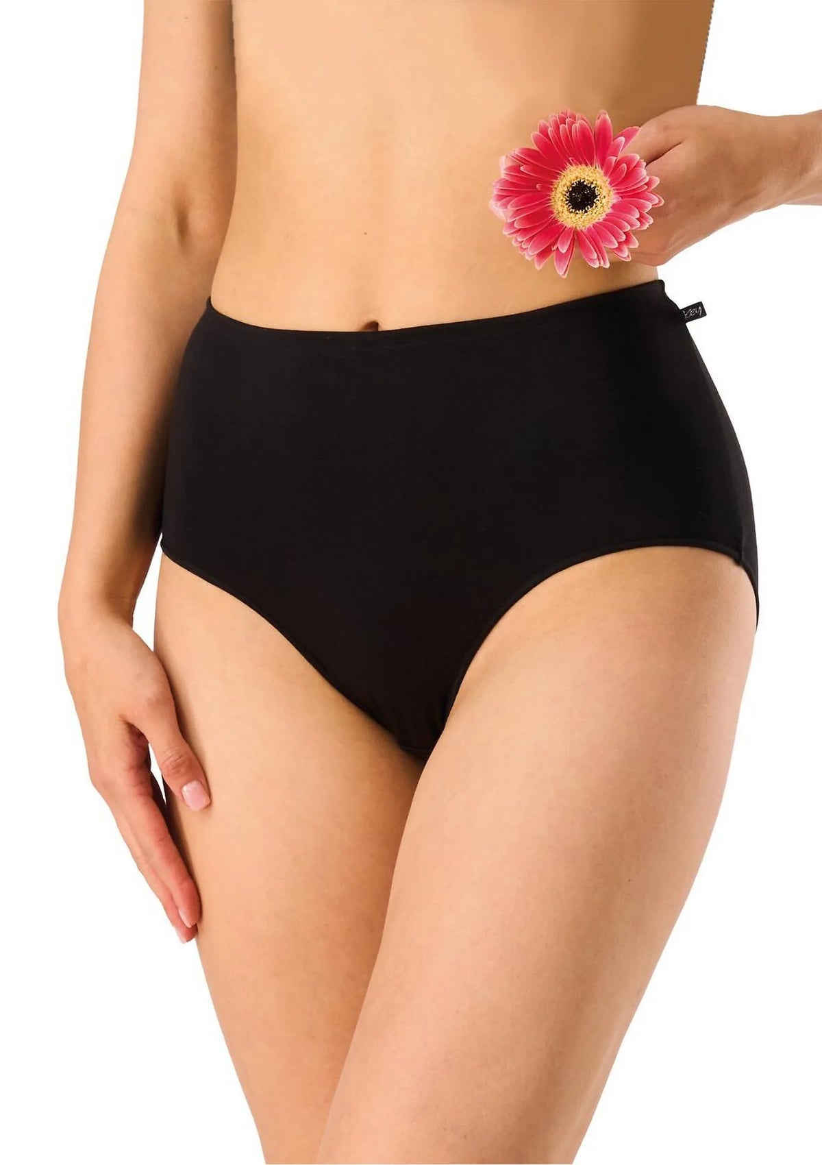 Key LPF 006 figi maxi bikini czarne bambusowe, 2 pary, wysoki stan