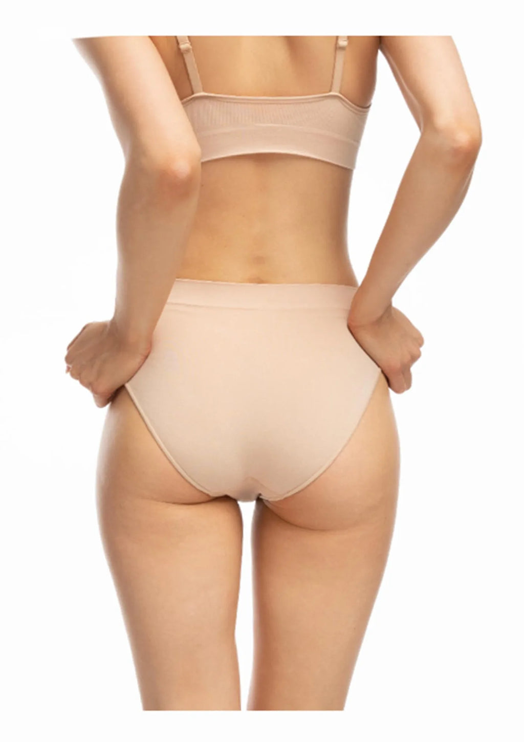 Figi bikini Bamboo Julimex beżowe z tkaniny bambusowej