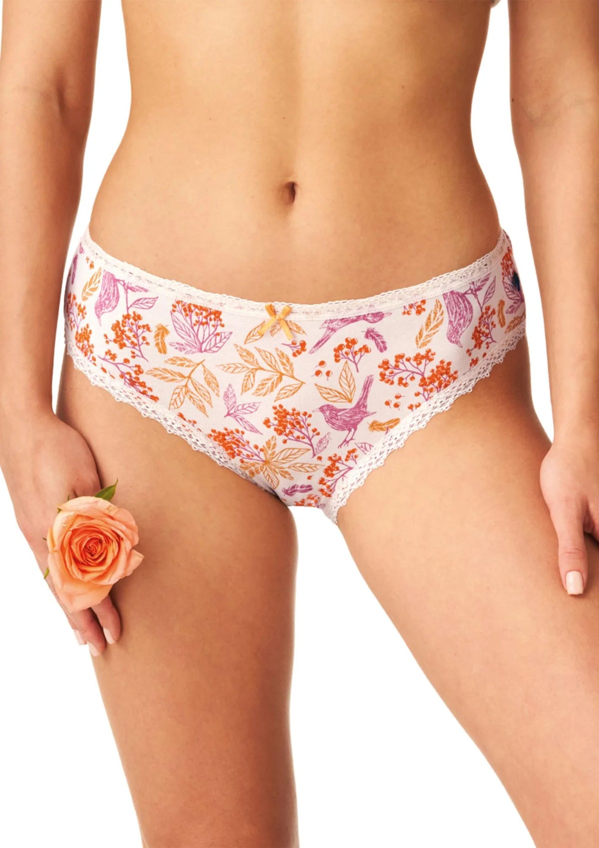 Key LPC 785 figi damskie midi bikini z koronką – 2 pary
