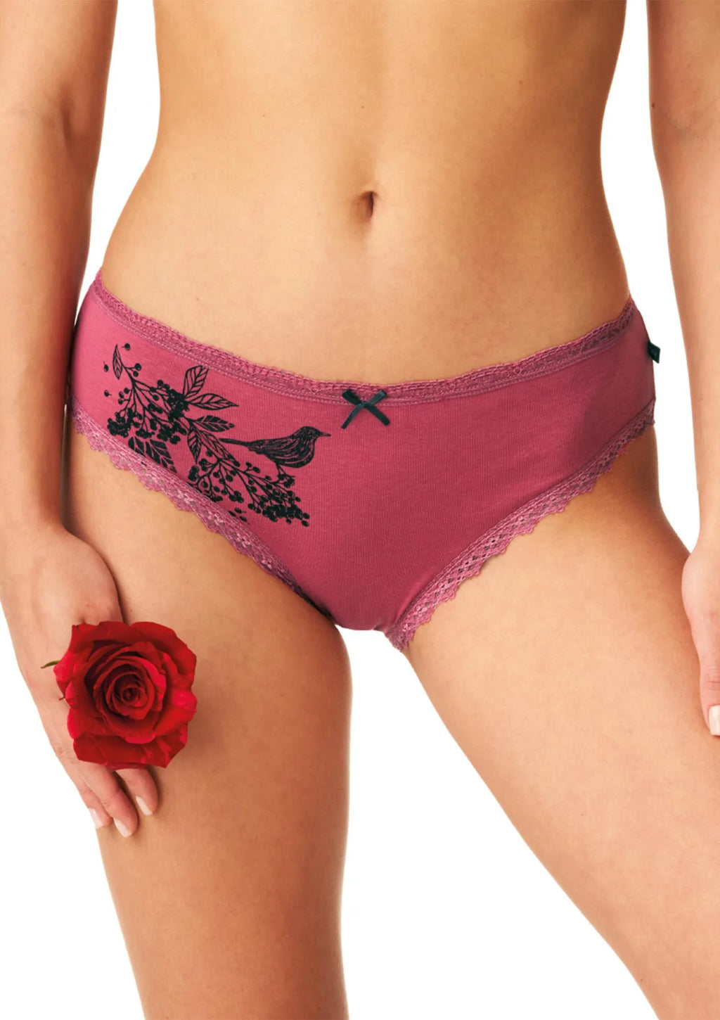 Key LPC 785 figi damskie midi bikini z koronką – 2 pary